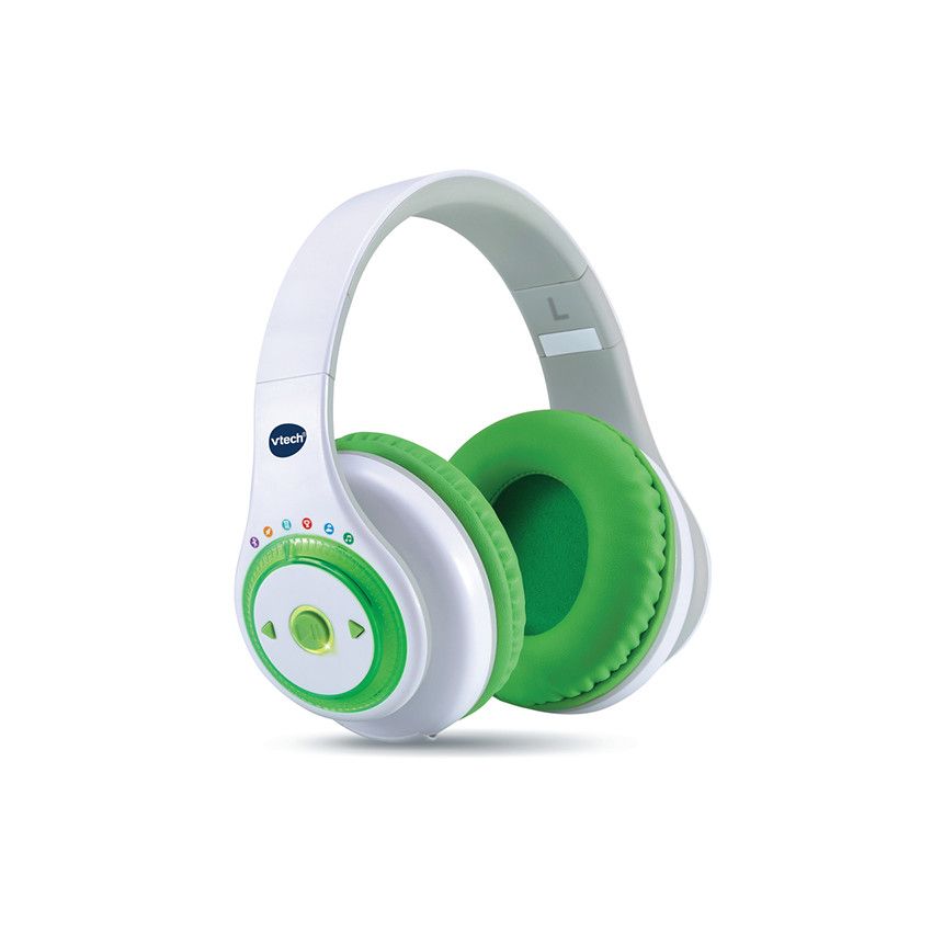 Casque interactif Kidipods Max 7-en-1 - Vert - Ecru