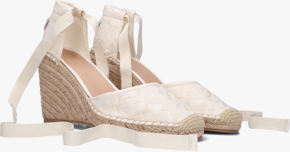 TOMMY HILFIGER witte tommy hilfiger espadrilles closed toe wedge monogram w