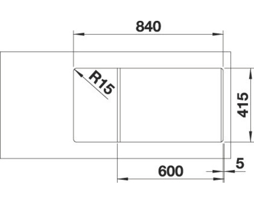 Blanco FAVUM XL 6 S spoelbak 860 x 435 mm vulkaangrijs 527267