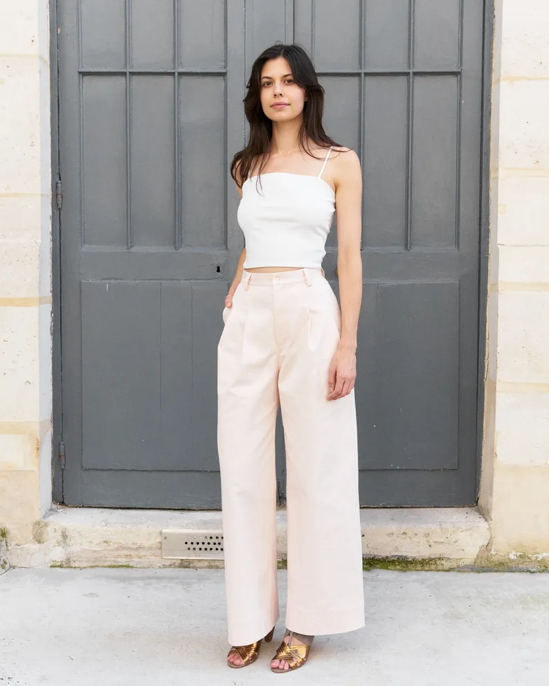 Daenerys - Pantalon Large en Sergé Erotokritos
