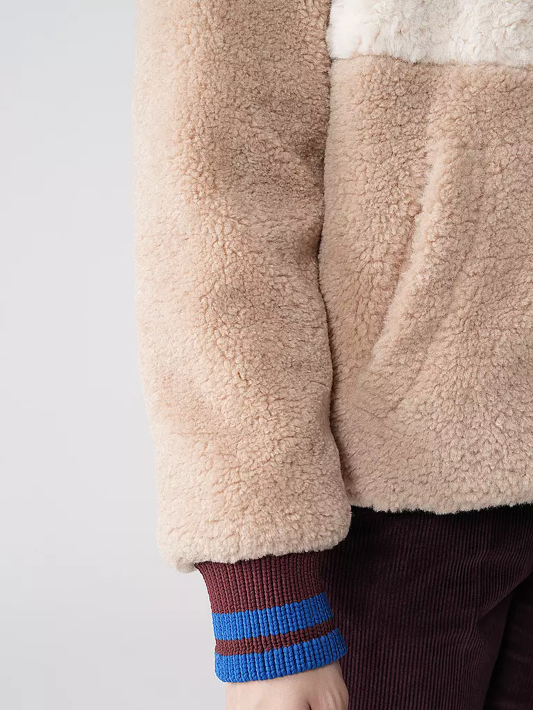 TORY BURCH Jacke in Felloptik  beige