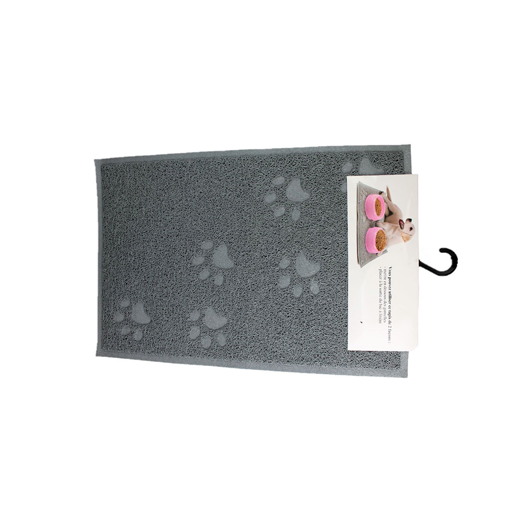 Tapis animaux PATOUNE rectangulaire anthracite 40x60cm