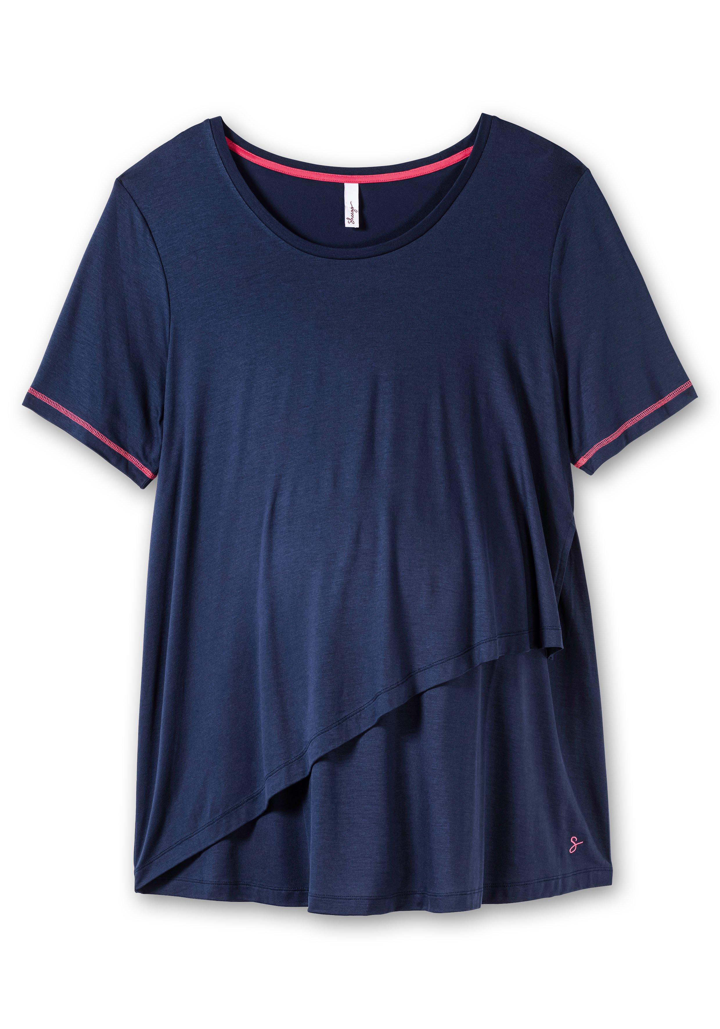 Stillshirt in Layer-Optik, mit Kontrastdetails