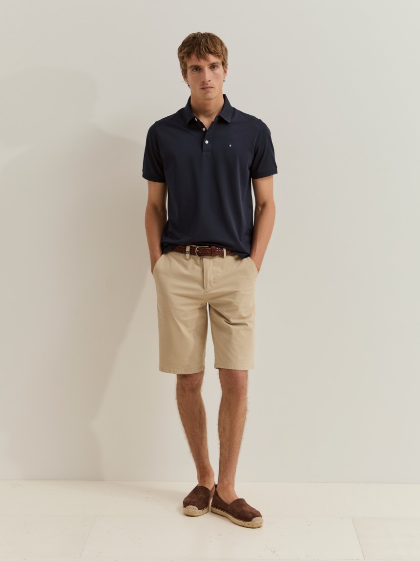 Polo de manga curta regular fit
