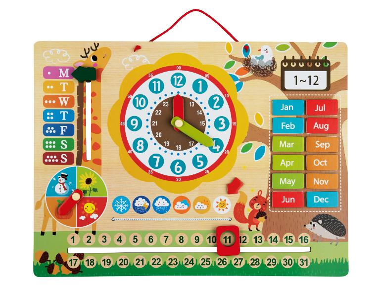 Houten speelgoed laptop of magnetische klok