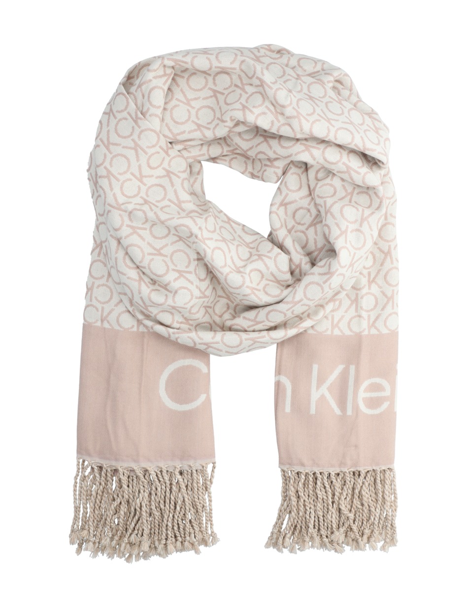FRINGES MONOGRAM SCARF 100X200