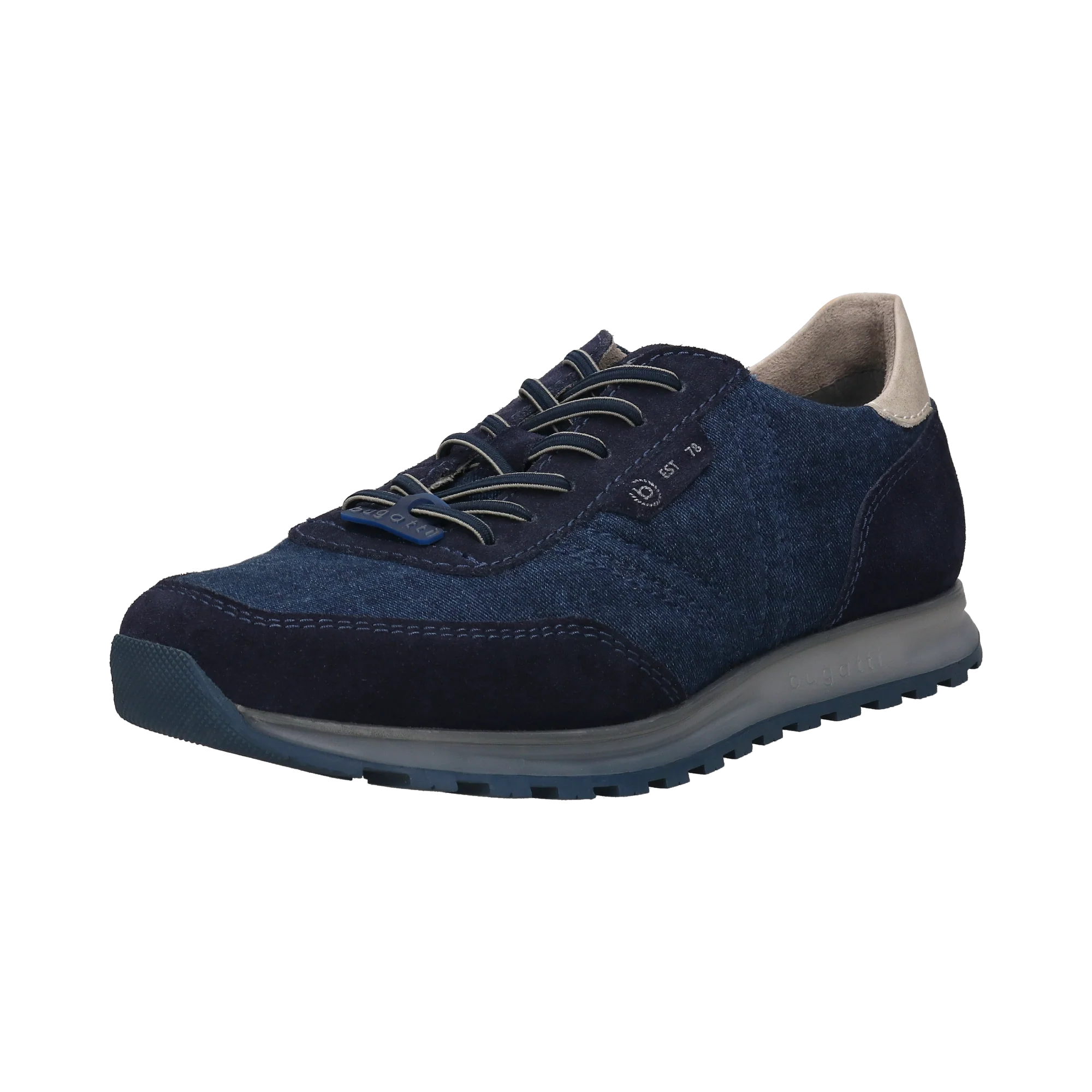 Leder Sneaker dunkelblau