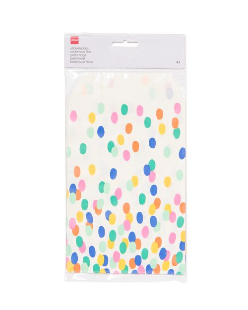 8 sachets de fête confetti 25x15