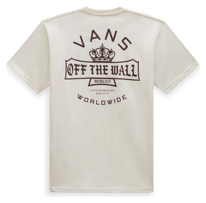 T-shirt manches courtes Vans Checkerboard Society Marshmallow