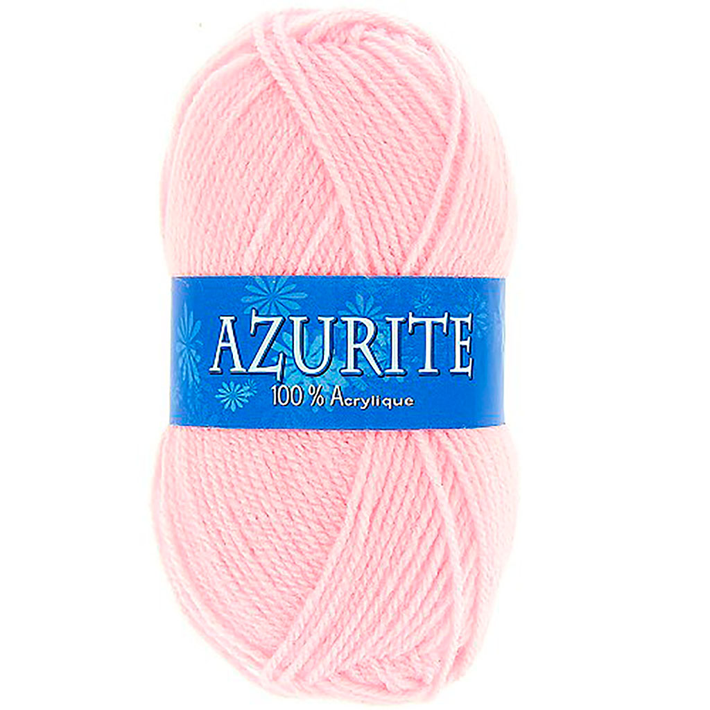 Lot de 10 pelotes de laine AZURITE rose pâle 50g
