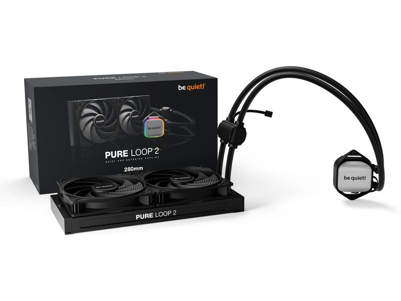 be quiet! Wasserkühlung Pure Loop 2 280 mm Leise All-in-One-Wasserkühlung mit dezenter ARGB-Beleuchtung