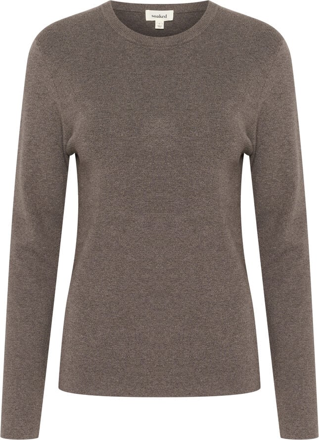 Soaked in Luxury SLPina Pullover LS Major brown melange