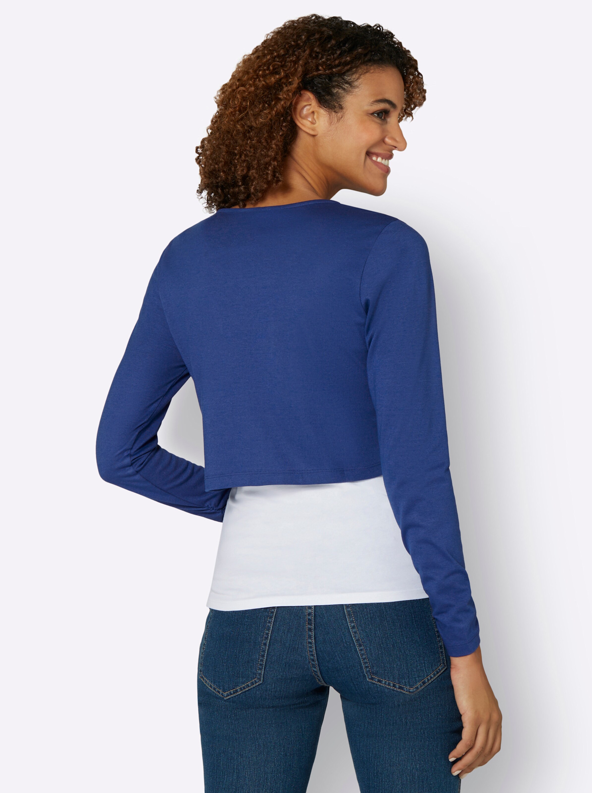 Shirtjacke in royalblau