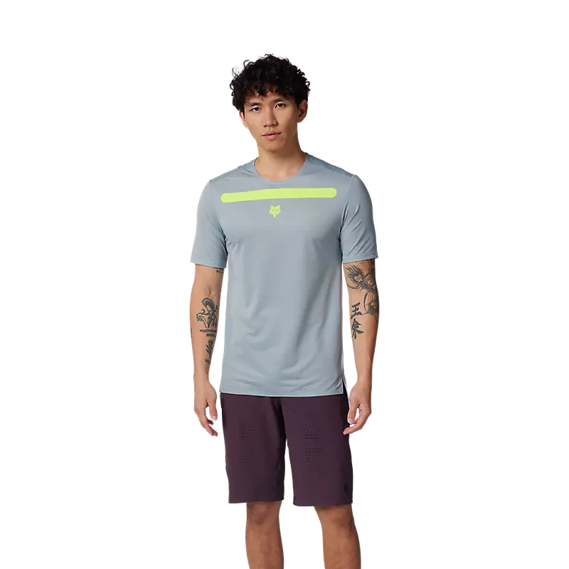 FOX Flexair Aviation kortærmet cykeltrøje Gunmetal Grey herre