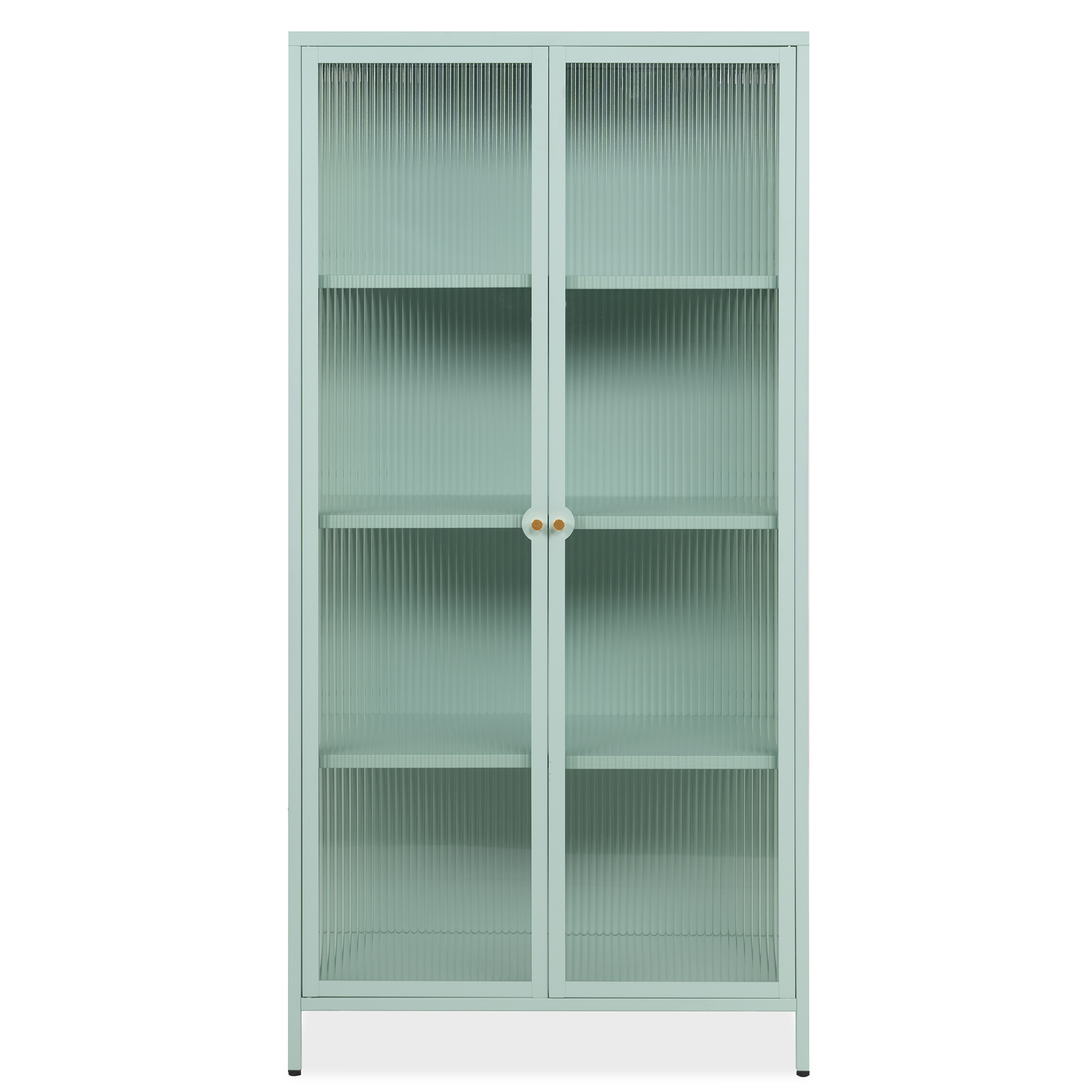 Vitrine MILTON - mintgrün - 160 cm