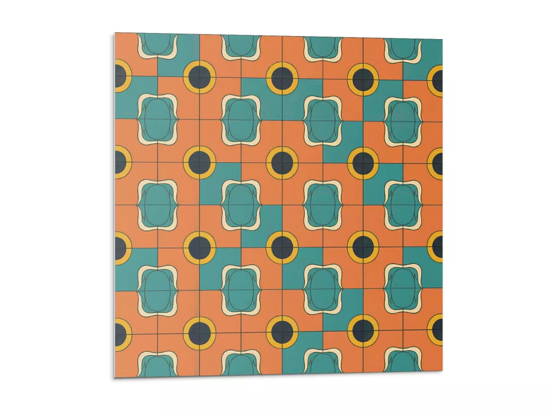 Carreaux autocollants PVC, Carrelage PVC adhésif - 20x20x20 - Motif géométrique abstrait