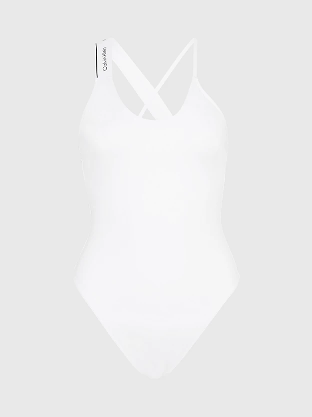 Maiô com decote halter - CK Meta Legacy