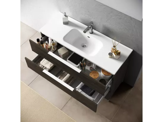 Composition de salle de bain 4 pièces LARISSA brun foncé