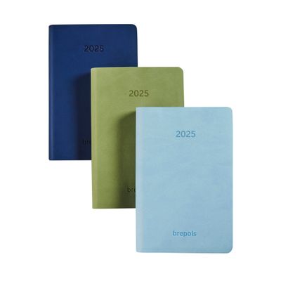 Agenda de poche Delta Colora - 1 semaine sur 2 pages - 8 x 12 cm - disponible dans différentes couleurs - Brepols