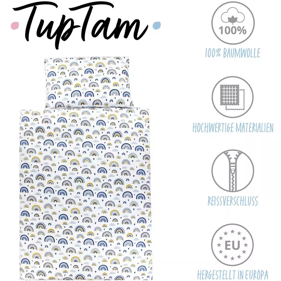 TupTam Kinder Bettwäsche Set 2-tlg blaugelb