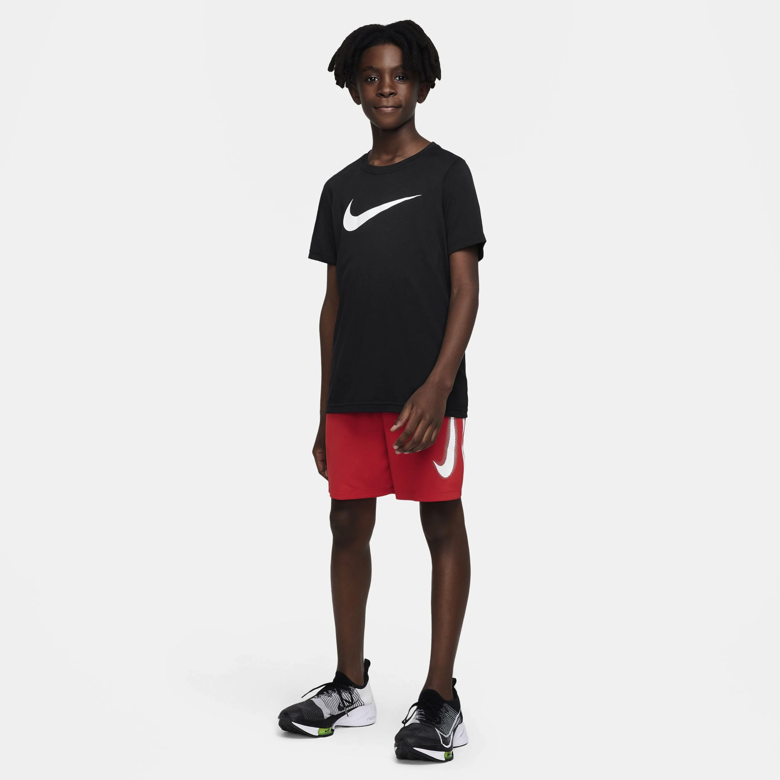 Nike Dri-Fit Graphic Shorts Garçons - Rouge , Blanc