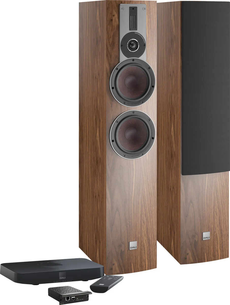 Dali Rubicon 6 C Noyer laqué   Sound Hub   NPM-2i BluOS Enceintes sans fil hi-fi