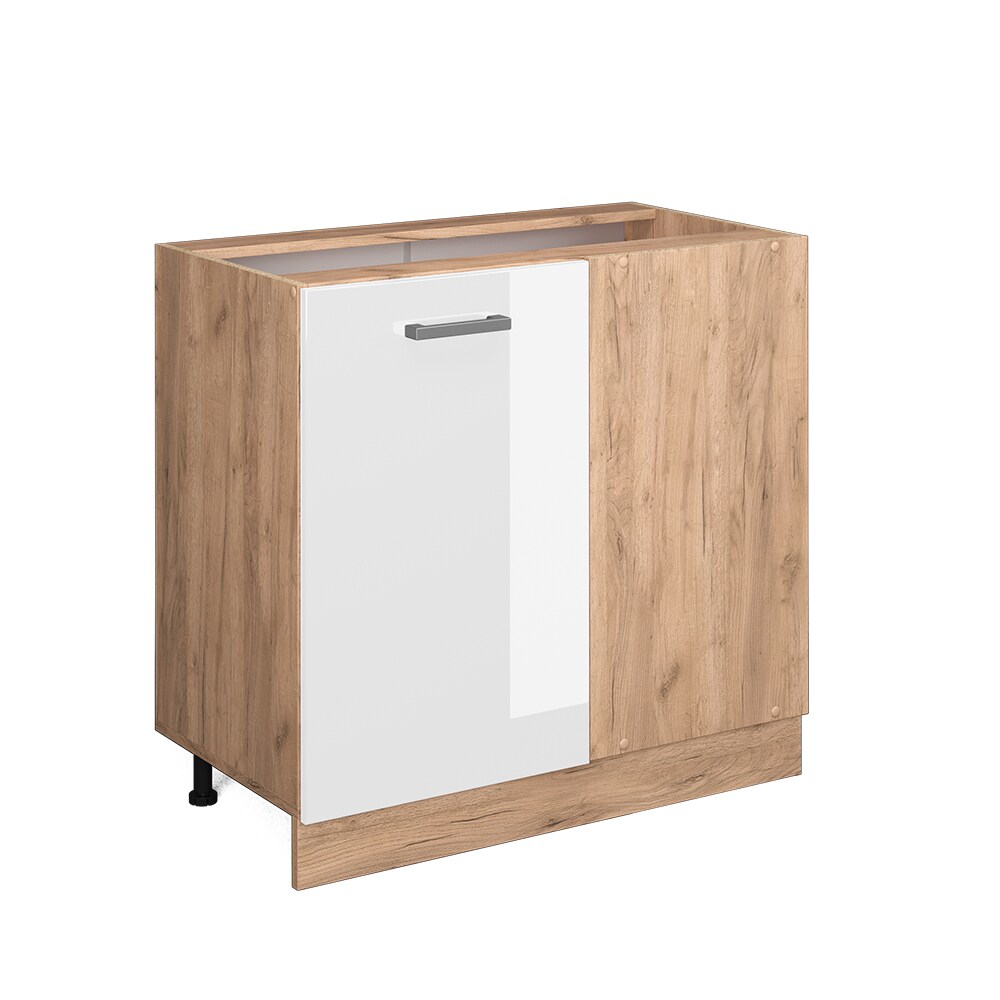 Vicco Eckunterschrank Küchenschrank Küchenzeile R-Line 86 cm Eiche Weiß Tür