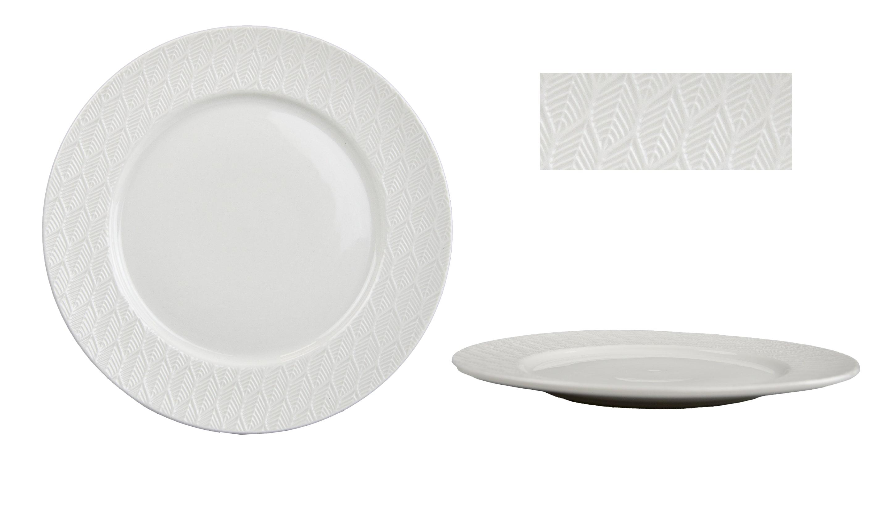ASSIETTE PLATE LEAF PORCELAINE 27CM