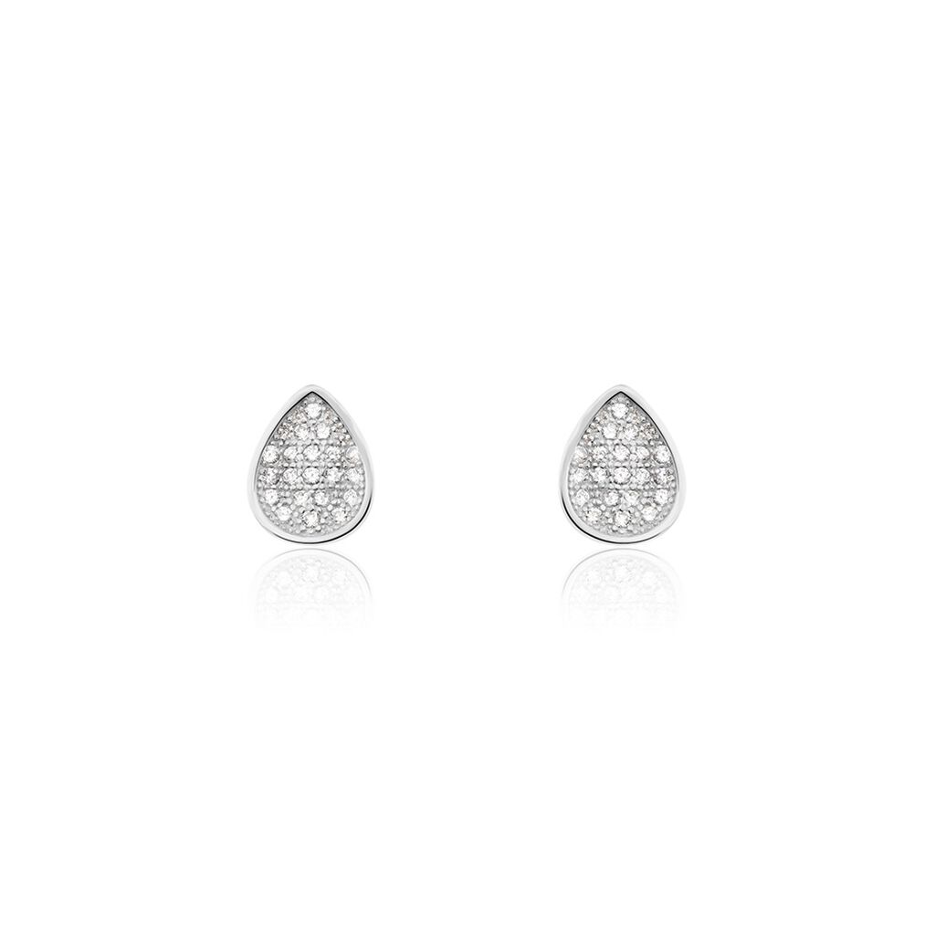 Boucles D'oreilles Puces Laouenan Argent Oxyde De Zirconium