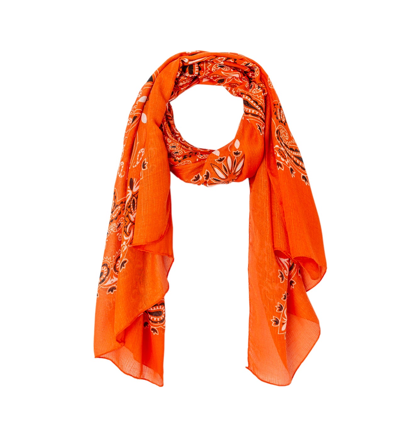 Foulard imprimé style bandana - Orange