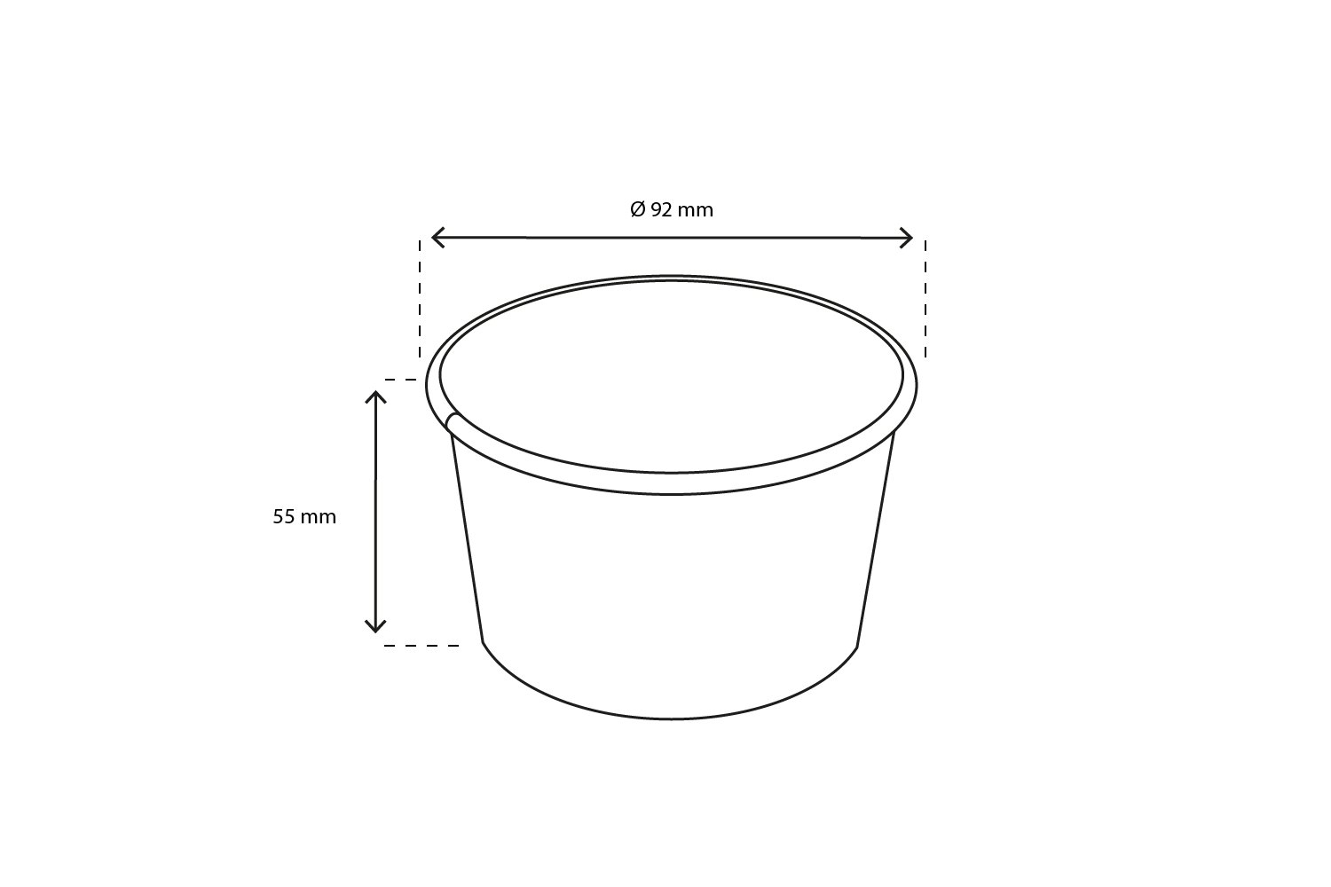 IJsbeker 240ml Ø92mm 8oz karton GELATO
