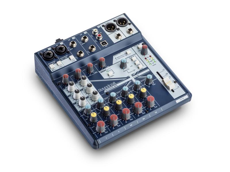 Soundcraft Mischpult Notepad-8FX Kompakter Analog Mixer mit USB Interface