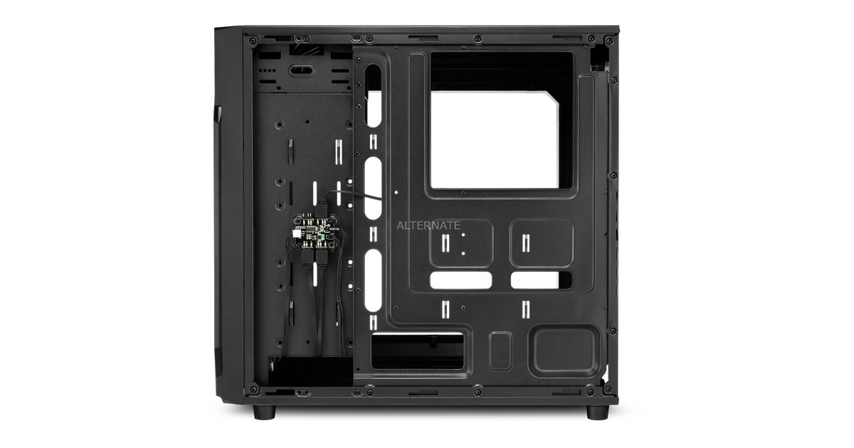 SharkoonVG6-W RGB midi tower behuizing  (Zwart | 4x USB-A | RGB | Window)