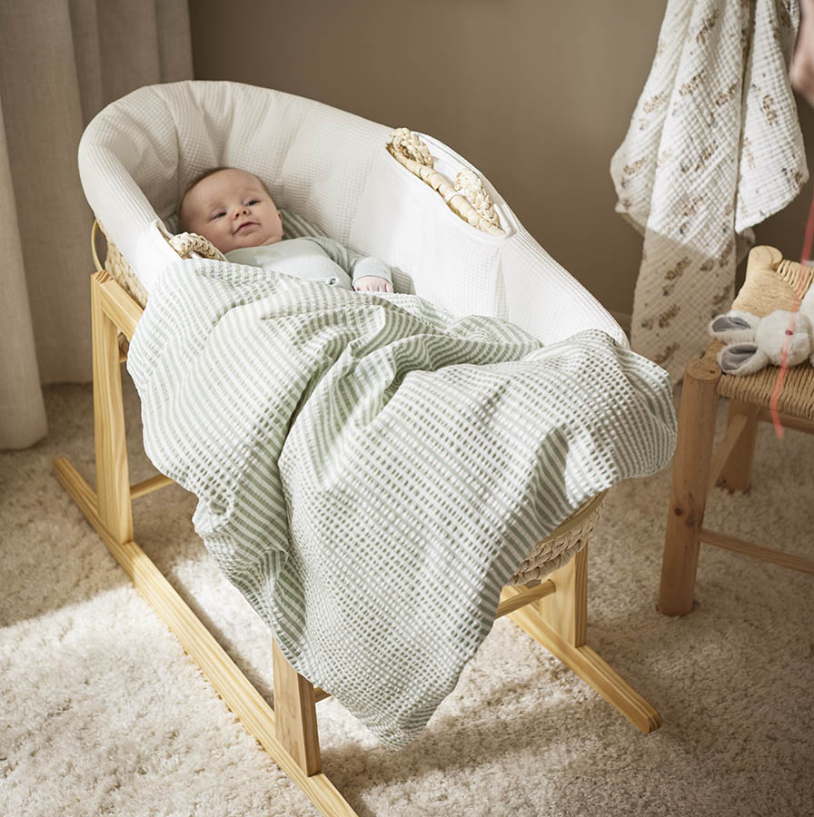 Lykke kreppsengesett 80x100 grønn