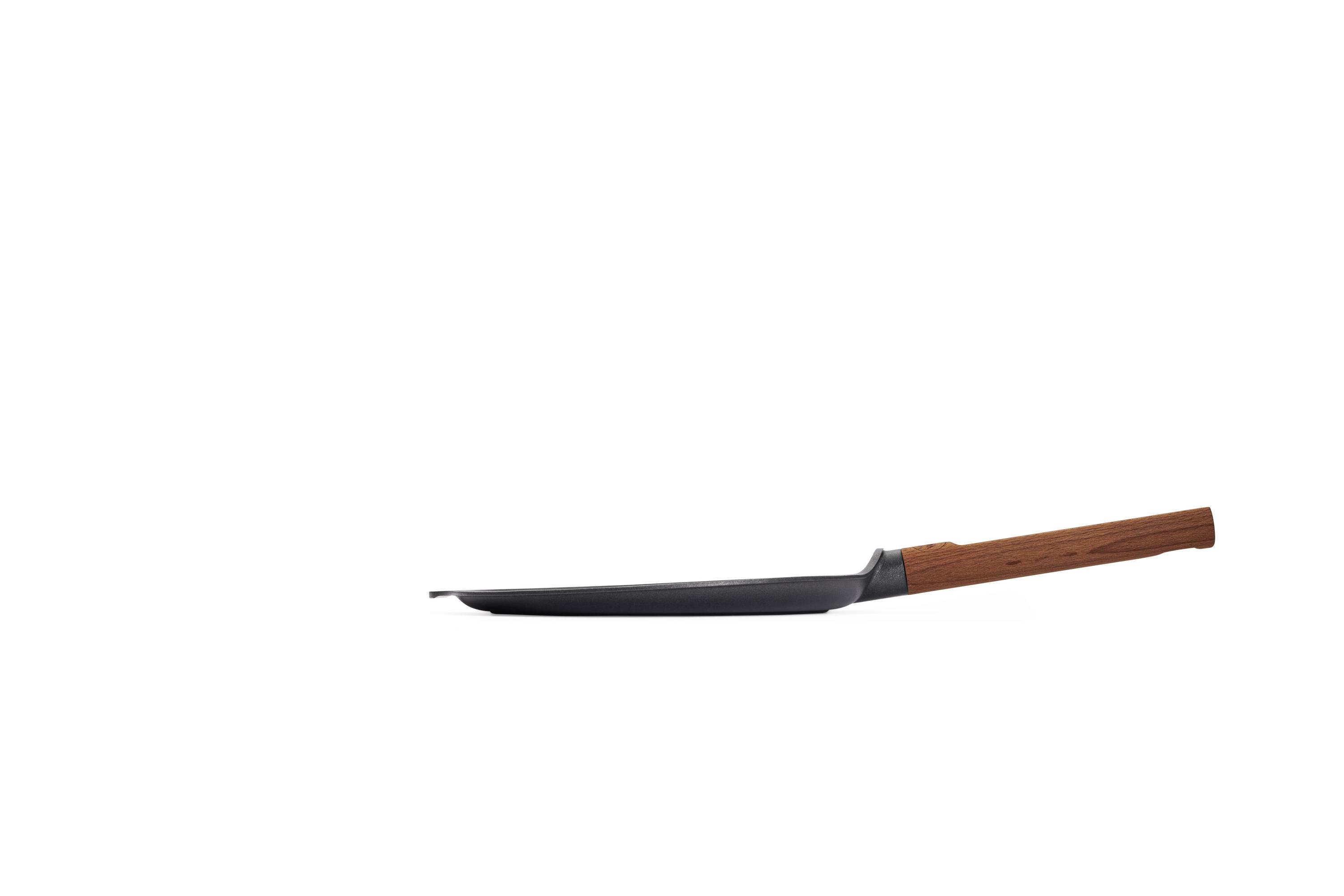 Eco Logic QXR Guss-Crêpepfanne - Griffart: Fester Holzstiel