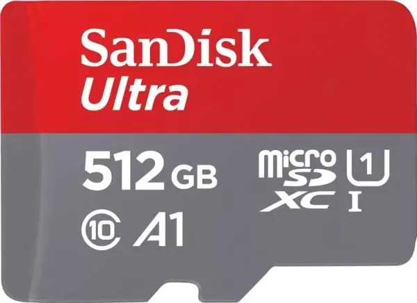 SanDisk Ultra - Flashhukommelseskort (microSDXC til SD adapter inkluderet) - 512 GB - A1 / UHS Class 1 / Class10 - microSDXC UHS-I