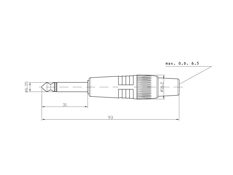 Bemero Stecker BC2001NI-M 6.3 mm Mono Klinkenstecker Nickel Hochwertiger und robuster Bemero XLR-Stecker