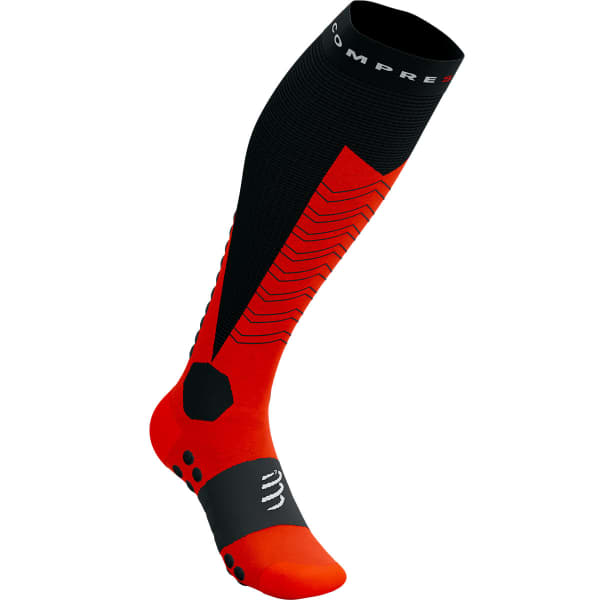 Chaussette compression COMPRESSPORT SKI MOUNTAINEERING FULL SOCKS BLACK/CORE RED