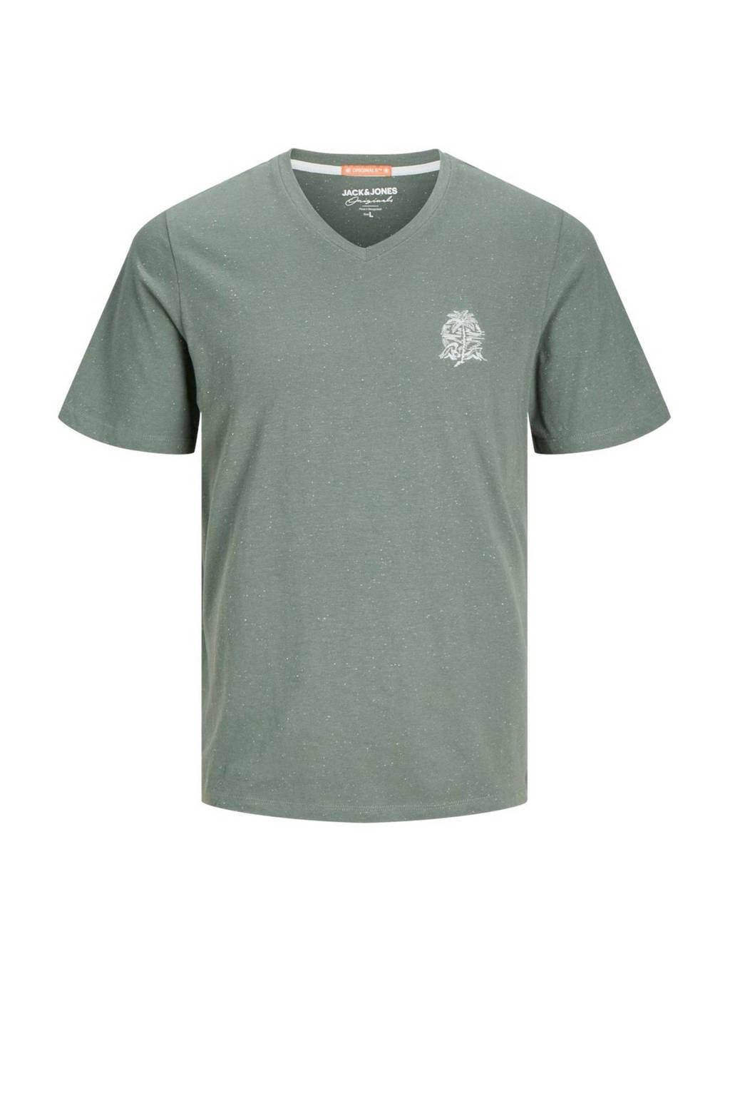 JACK & JONES T-shirt JORPALM met printopdruk groen