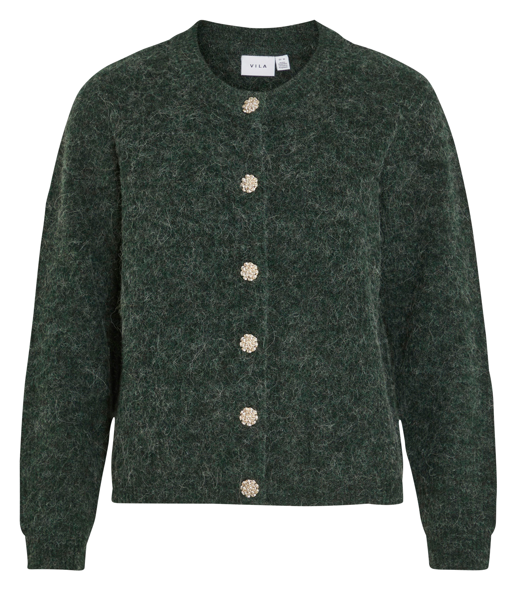 ALVA - Cardigan droit boutonnée | Vert