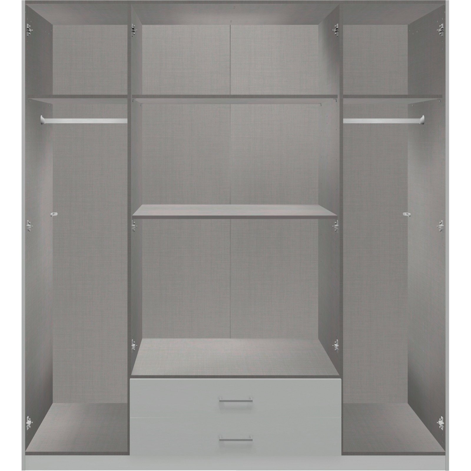 Drehtürenschrank Lübeck graphit Artisan 180 x 198 x 58 cm