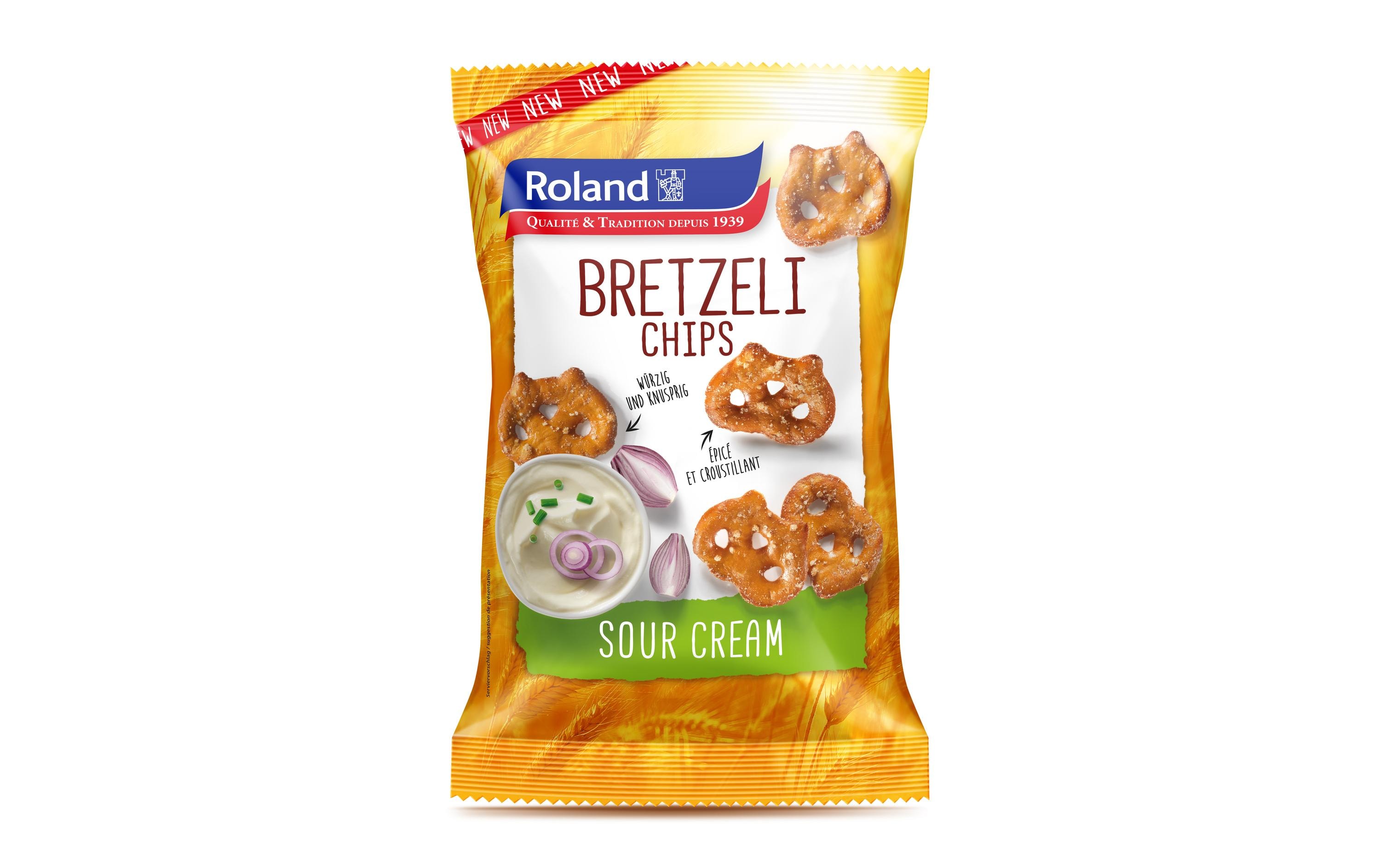 Bretzeli Chips Sour Cream 180 gWürzige Bretzel-Chips aus der Schweiz
