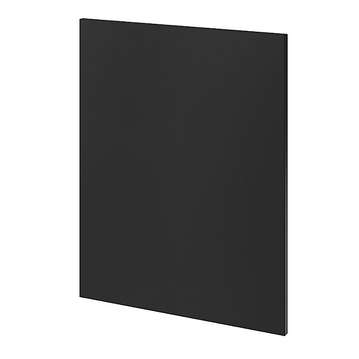 Côté de remplacement bas gauche GoodHome Stevia noir mat H. 72 cm x l. 57 cm x Ép. 18mm