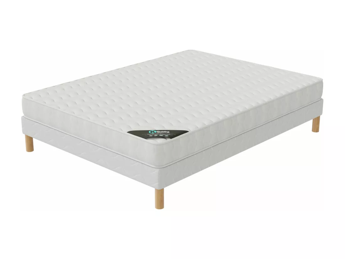 Ensemble matelas Confort + sommier 140x200 hauteur 15cm