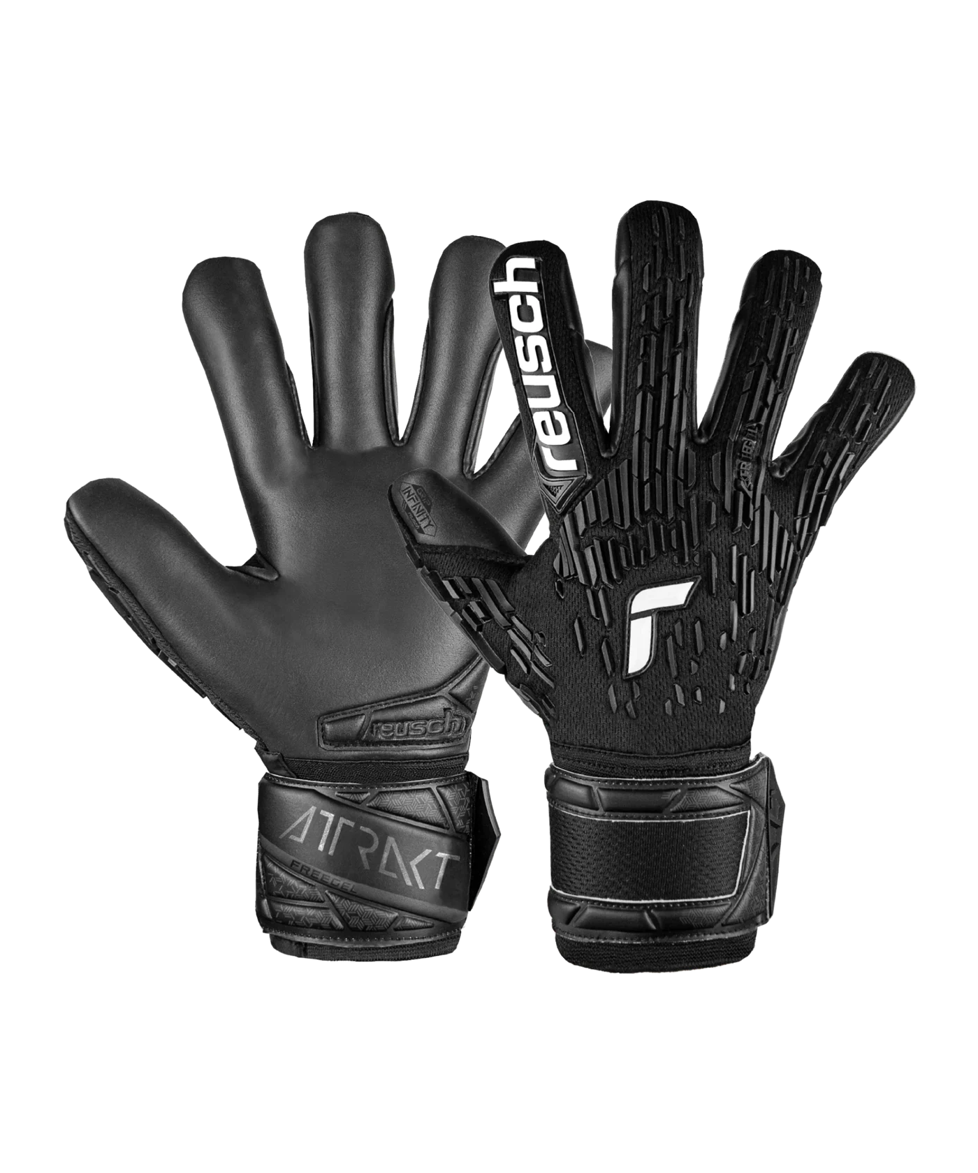Reusch Attrakt Freegel Infinity Finger Support Night Spark 2024 TW-Handschuhe Schwarz F7700