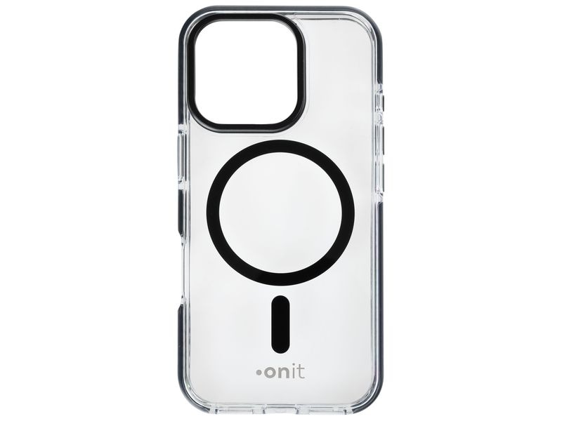 onit Back Cover Armorix iPhone 16 Pro Schwarz transparent MagSafe-kompatible Schutzhülle, fallgeprüft nach MIL-STD-810H