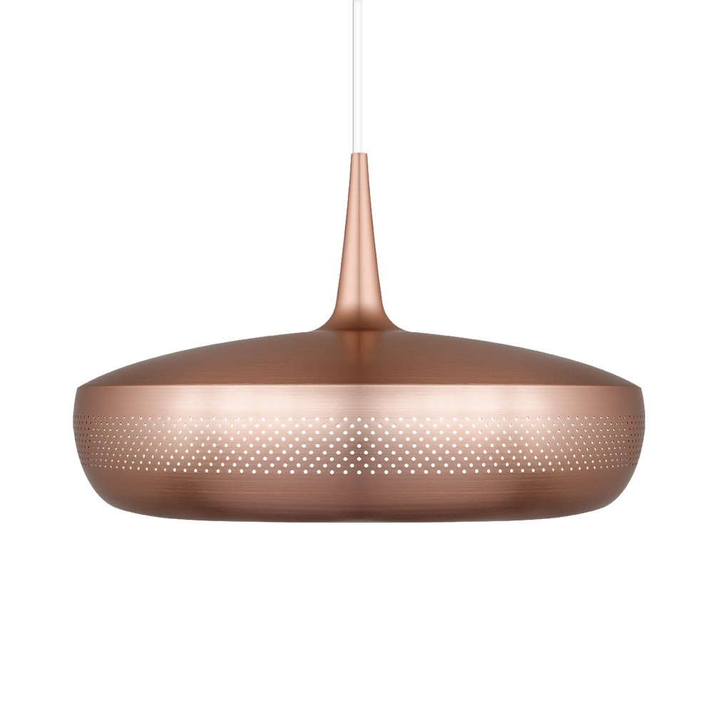 Hanglamp Clava Dine Ø43 cm koordset wit Koper