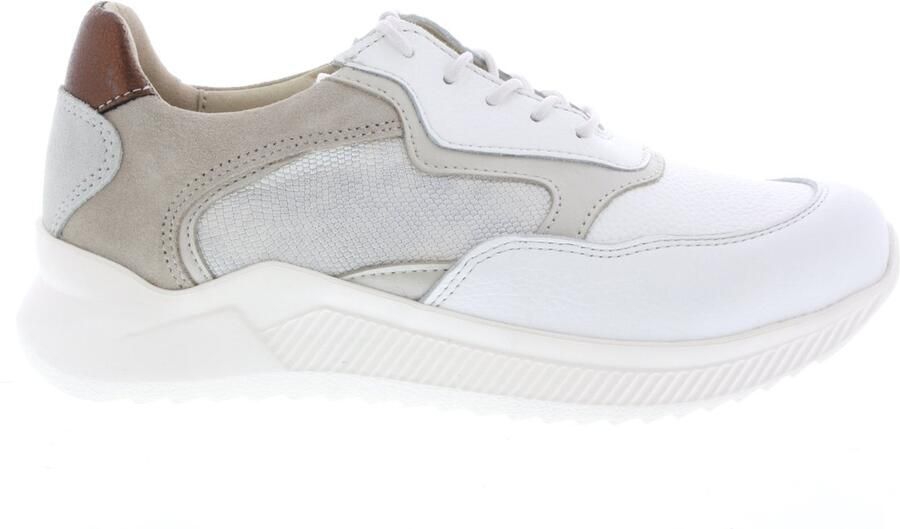 Wolky Dames Sneakers E-way S2f White beige Stretch Wit