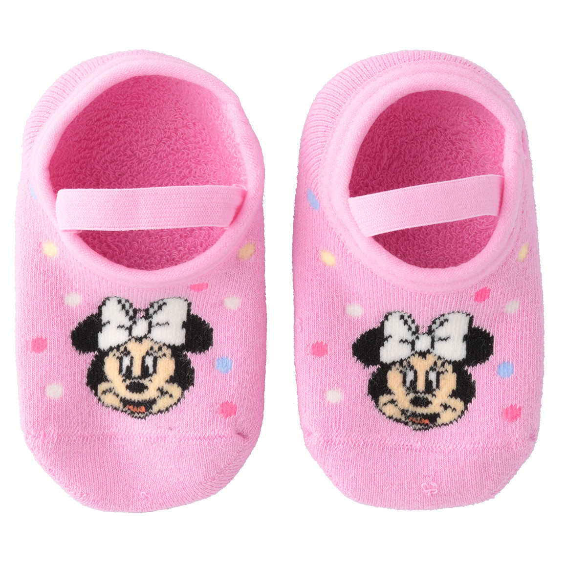 Topomini 1 Paar Minnie Maus Stoppersocken aus Frottee rosa