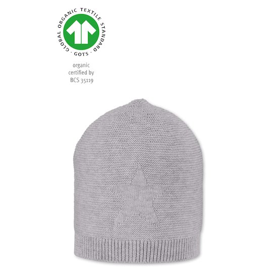 Bonnet tricot en coton biologique   Gris        43 cm   de               Sterntaler
